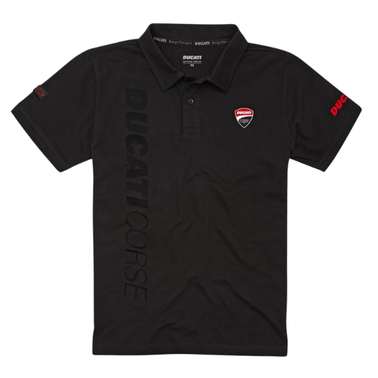 DC SPORT BLACK POLO-SHIRT  front