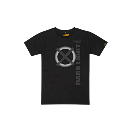 DARK LIGHT SCR T-SHIRT BLACK front 