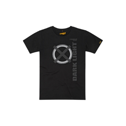 DARK LIGHT SCR T-SHIRT BLACK front 