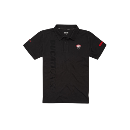 DC SPORT BLACK POLO-SHIRT  front 