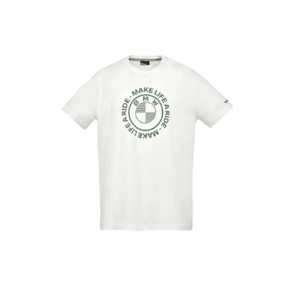 BMW Make Life A Ride T-Shirt White Round Design