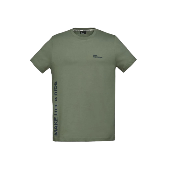 BMW Make Life A Ride T-Shirt Grey Vertical Design