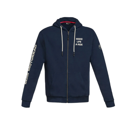 BMW Make Life A Ride Zip Hoodie Dark Blue