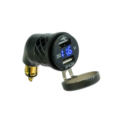 MOTO PLUG ANGLED 12V USB ADAPTER - 5 V/2.1 A